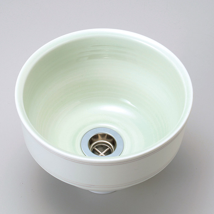 手洗い鉢 陶器 ボール ボウル 手洗器 ピエニ ベッセル型 鋼 ハガネ （排水金具なし） 手作り ハンドメイド 最大径210ミリ