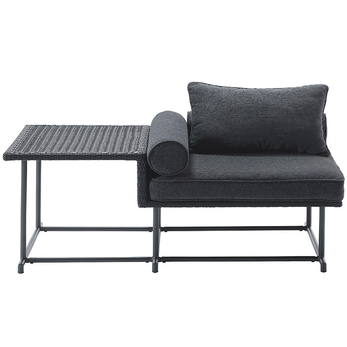 【10%OFF！百貨店SALE特価】 園地寝いす 人工ラタン ラタン 露天用 ガーデンファニチャー PATIO PETITE パティオプティ MAつづき物 寝いす シングル サイドテーブル付き添い人 幅1230×奥ふかさ810粍 精神的な統合品 寝いす 1人掛け 御膳上等 寝いす【代引不可】