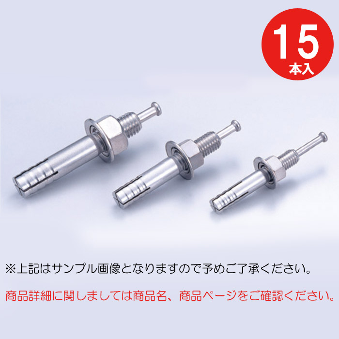 【10％OFF★4/10 1:59まで】 アンカーボルト アンカーセット ステンレス コンクリート アンカー ステンルーティーアンカー SC-1612 SCタイプ 15本単位 心棒打込み M16×全長120mm オールアンカー コンクリ 建築 電気 衛生 冷暖房 看板 DIY 椅子 機械 設置