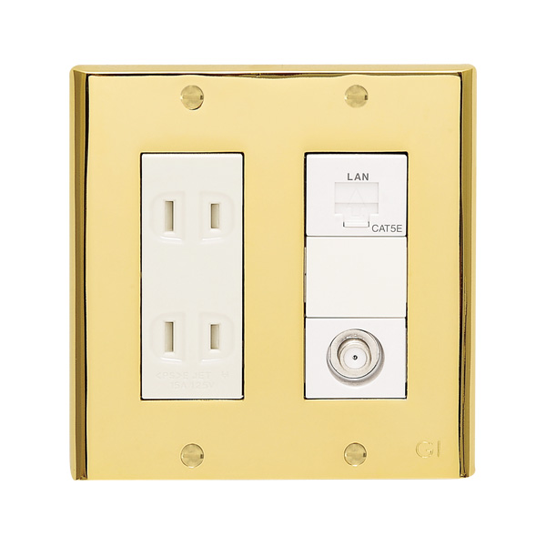 アンティーク真鍮 ゴールド スイッチ コンセント カバー プレート 2口用×5枚 楽天市場】【訳あり アウトレット】☆真鍮スイッチカバー