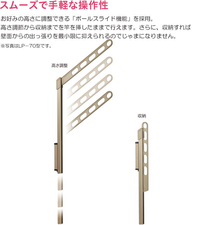 最新作売れ筋が満載 物干し 屋外 ベランダ 壁 壁掛け 物干し竿受け 物干し金物 物干金物 川口技研 ホスクリーン 腰壁用 ポール上下タイプ 収納型  GPL-55cm シルバー 1セット 2本組 30kg迄 fucoa.cl