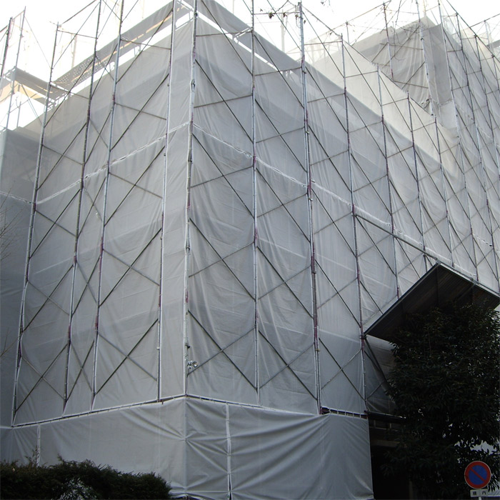 建設 オレフィン系 工事 環境対策 シート 防砂 安全 ターピー 防塵 萩原工業 現場 日本 低層住宅用 壁面 養生 工事 塗替え 修繕 外構 足場養生 近隣 衛生 管理 監督 間口一間用 足場 メッシュシート ソフト ホワイト 白 1 8m 3 4m 15枚単位