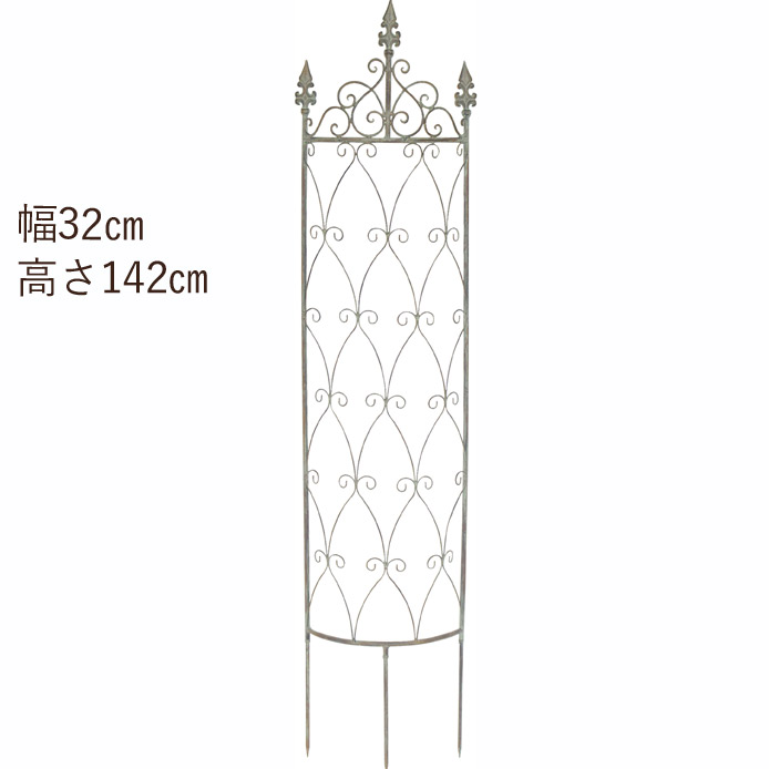 市場 フェンス 17ミニトレリス 埋込部8cm 柵 トレリス 白 おしゃれ アイアン 花壇 屋外 幅22×奥行6×高さ40cm ホワイト 1台単位  バルーン ガーデニングフェンス