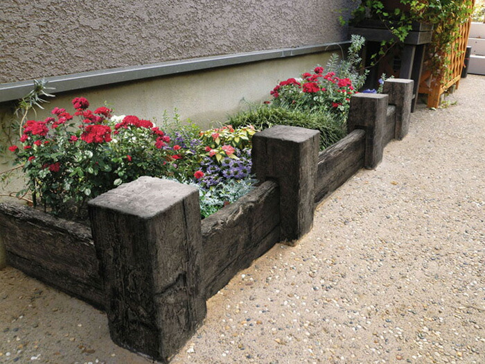 庭 敷石 コンクリート製 ベイブw190 飛石 オンリースリーパー 踏石装アイテム ストーンステップ 敷材 古枕木