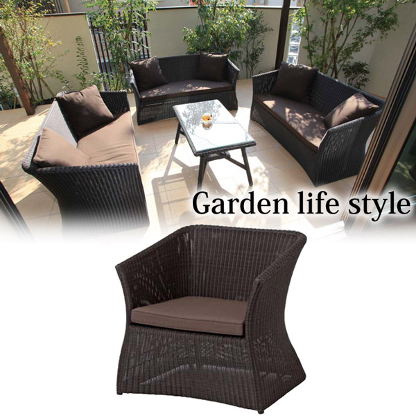 大流行中 楽天市場 ガーデンソファー シングルソファー クッション付き ガーデンファニチャー ガーデンチェアー 屋外用 Loom Garden 庭座 完成品 人工ラタン 椅子 イス ソファー 高級 おしゃれ エストアガーデン 柔らかい Www Lexusoman Com