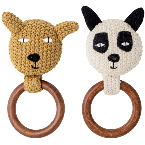【10%OFF！百貨店SALE特価】 Bloomingville MINI(ブルーミングヴィルミニ) ラトル 飼い犬 毛の荒物ラトル ガラガラ がらがら 手あそび 毛の荒物 毛の荒物 どうぶつラトル ガラガラ手あそび 毛の荒物手あそび 犬 自然的 綿 綿織物
