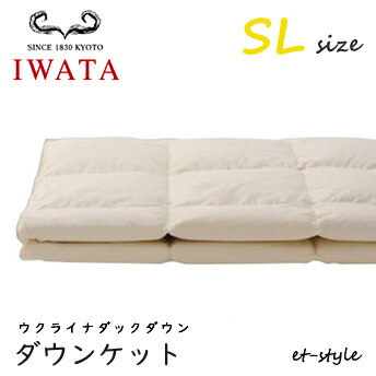 イワタ 落ち込む毛布 SL ウクライナダック 落ち込む85%シングル 掛け寝具 DE-KS87-222 ふとん 日干し 水洗いする 臥榻 綿毛布団 IWATA