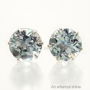 K18 一粒ピアス アクアマリン 5mm 3月誕生石 k18 18金 スタッドピアス セカンドピアス 品質保証書 女性 レディース ジュエリー アクセサリー 人気 おすすめ プレゼント ギフト 贈り物 送料無料 SSS｜ネックレス指輪 Ladies Present EJ