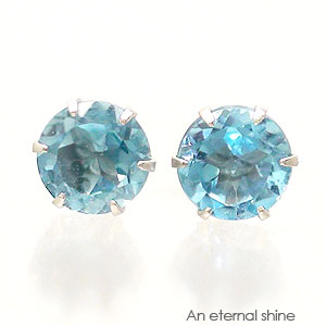 K18 一粒ピアス ブルートパーズ 4mm 11月誕生石 k18 18金 スタッドピアス セカンドピアス レディース ジュエリー アクセサリー プレゼント ギフト 人気 おすすめ SSS