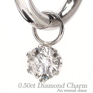 k18 18金　ダイヤモンドチャーム　計0.5ct エテアガット好きにも 楽天市場】0.3ct 6爪 天然 ダイヤモンド チャーム 18k ダイヤ