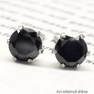 ブラックキュービック ピアス k14ホワイトゴールド 4mm 一粒ピアス スタッドピアス 男女兼用 レディース ジュエリー アクセサリー プレゼント ギフト 人気 おすすめ SSS