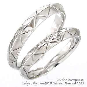 ペアリング 結婚指輪 マリッジリング ダイヤモンド 0.02ct 2本セット pt900 プラチナ 指輪 無垢 刻印 可能 メンズ 品質保証書 女性 レディース ジュエリー アクセサリー 人気 おすすめ プレゼント ギフト 贈り物 送料無料 SSS
