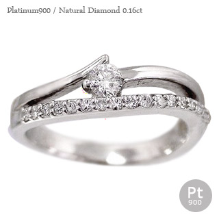 ダイヤモンド リング pt900 プラチナ 0.16ct 指輪 リング ピンキーリング 小指 ファランジリング ミディリング 婚約指輪 刻印 品質保証書 女性 レディース ジュエリー アクセサリー 人気 おすすめ プレゼント ギフト 贈り物 送料無料 SSS｜ネックレス指輪 Ladies Present EJ