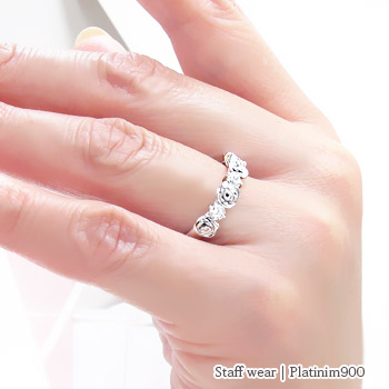 【楽天市場】指輪 バラ ばら ローズ ダイヤモンド リング 0.3ct プラチナ プラチナ900 pt900 花 フラワーリング レディース