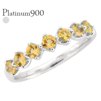 シトリントパーズ ハーフエタニティリング 11月誕生石 pt900 プラチナ 2.5mm 指輪 品質保証書 女性 レディース ジュエリー アクセサリー 人気 おすすめ プレゼント ギフト 贈り物 送料無料 SSS