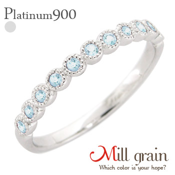 天然サンタマリアアクアマリン ダイヤモンド エタニティ 計0.58ct K18 サンタマリアアクアマリン 0.8ct ダイヤモンド 0.5ct プラチナ