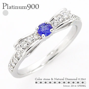 指輪 リボン リング サファイア 9月誕生石 ダイヤモンド 0.2ct pt900 プラチナ ピンキーリング 小指 ファランジリング ミディリング レディース アクセ アクセサリー【GINGER掲載】 【GINGER別冊2014SS】 レディース ジュエリー アクセサリー プレゼント ギフト｜ネックレス指輪 Ladies Present EJ
