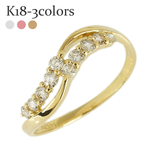 K18 指輪 ダイヤモンド リング 18金 イエローゴールド ピンクゴールド ホワイトゴールド 18k ダイヤ 0.3カラット テンダイヤモンド 記念日 10石 フラワー 刻印 レディース ジュエリー アクセサリー プレゼント ギフト プレゼント 人気 おすすめ 送料無料 母の日 SSS