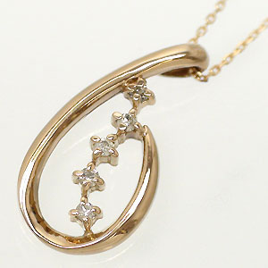 k18ピンクゴールド ダイヤモンド 0.06ct ネックレス ペンダント チェーン 品質保証書 女性 レディース ジュエリー アクセサリー 人気 おすすめ プレゼント ギフト 贈り物 送料無料 SSS