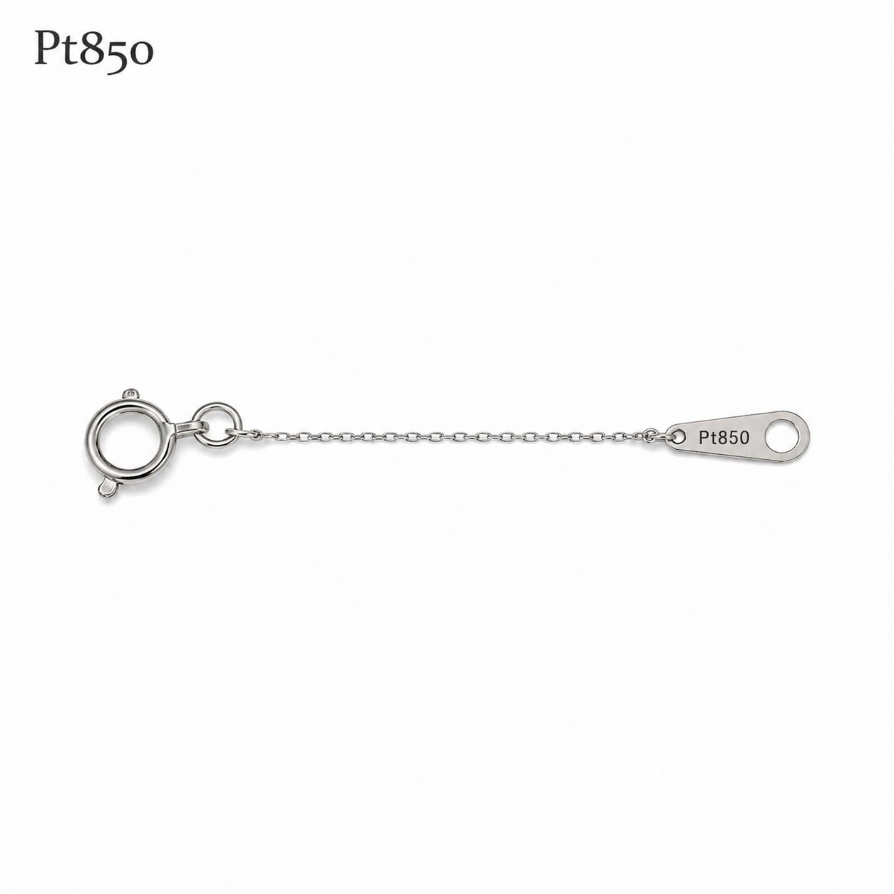 Pt850 アジャスターチェーン 5cm プラチナ850 ネックレス 延長チェーン 長さ調節 アジャスター スライド不要 レディース メンズ 日本製 送料無料|ネックレス指輪 Ladies Present EJ