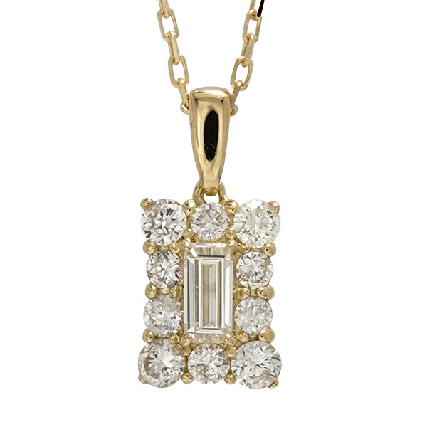 K18 ネックレス ダイヤモンド レディース ペンダント バケット カット 0.35ct 18金 イエローゴールド ピンクゴールド ホワイトゴールド 18k ジュエリー アクセサリー プレゼント ギフト 人気 おすすめ 送料無料 母の日 SSS｜ネックレス指輪 Ladies Present EJ