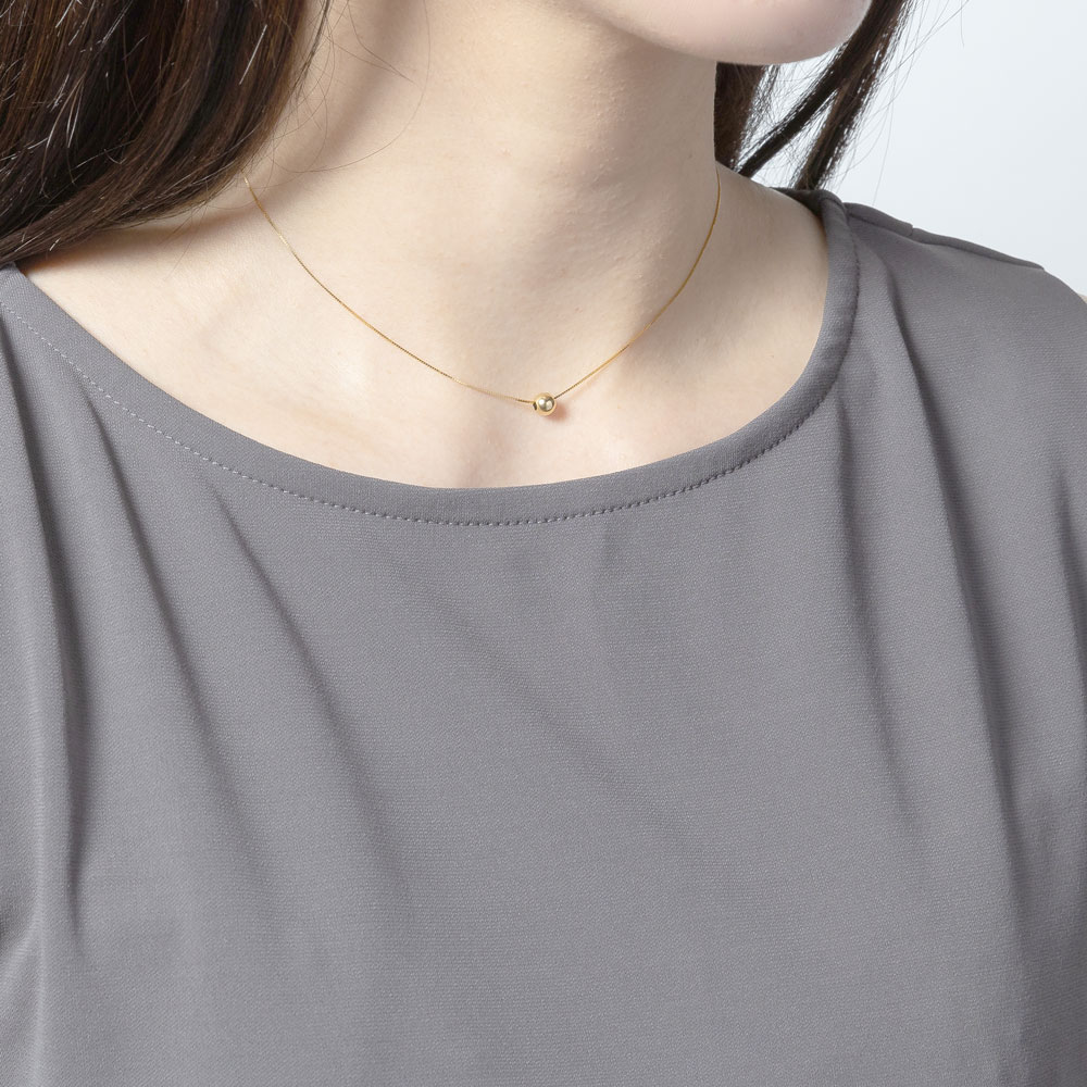 K18 丸玉 ネックレス ベネチアンチェーン 5mm 18金 イエローゴールド ピンクゴールド ホワイトゴールド 18k シンプル 一粒 品質保証書 女性 レディース ジュエリー アクセサリー 人気 おすすめ プレゼント ギフト 贈り物 送料無料 SSS｜ネックレス指輪 Ladies Present EJ
