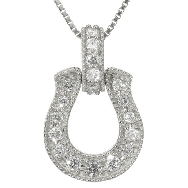 ネックレス 馬蹄 ホースシュー ダイヤモンド ダイヤ 0.16ct pt900 プラチナ ペンダント アクセ アクセサリー レディース 人気 おすすめ 送料無料 SSS|ネックレス指輪 Ladies Present EJ