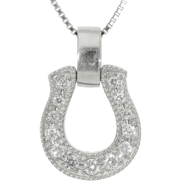 ネックレス 馬蹄 ホースシュー ダイヤモンド ダイヤ 0.13ct pt900 プラチナ ペンダント アクセ アクセサリー レディース 人気 おすすめ 送料無料 母の日 SSS｜ネックレス指輪 Ladies Present EJ