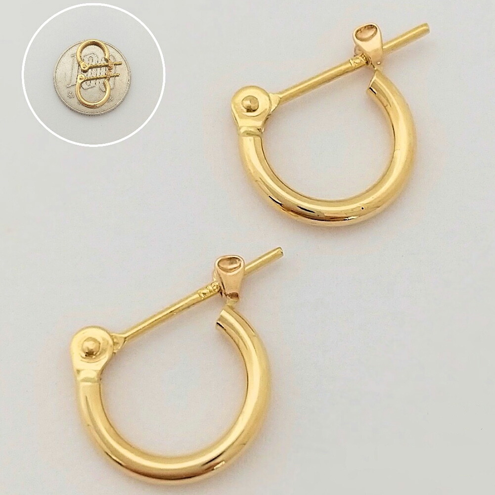 K18 1.5mm×10mm ピアス 18金 18k イエローゴールド フープピアス パイプピアス 輪 品質保証書 女性 レディース ジュエリー アクセサリー 人気 おすすめ プレゼント ギフト 贈り物 送料無料 SSS|ネックレス指輪 Ladies Present EJ