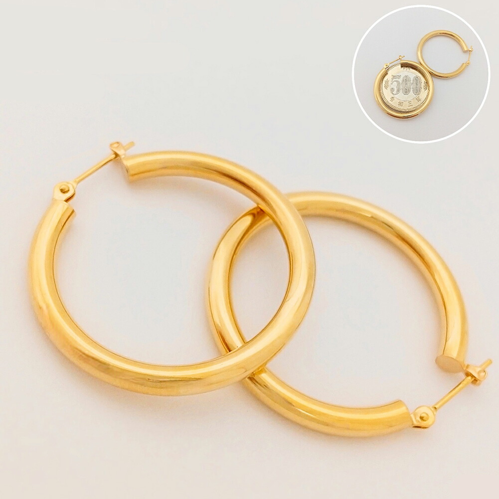 K18 3mm×30mm ピアス 18金 18k イエローゴールド フープピアス パイプピアス 輪 品質保証書 女性 レディース ジュエリー アクセサリー 人気 おすすめ プレゼント ギフト 贈り物 送料無料 SSS