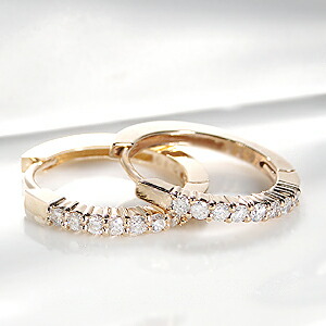 〇ピアス 18金 ダイヤモンド 0.2ct フープピアス 中折れピアス k18 18k イエローゴールド ピンクゴールド ホワイトゴールド ジュエリー アクセサリー レディース 送料無料 品質保証書 プレゼント