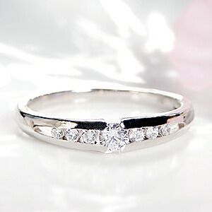 プラチナ Pt950 ダイヤモンド【0.18ct】ピンキーリング 指輪 リング ダイヤモンドリング ダイヤ リング エタニテイリング ピンキーリング 婚約指輪 プロポーズ 品質保証書 送料無料 エンゲージ SSS｜ネックレス指輪 Ladies Present EJ