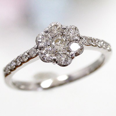 K18 指輪 ダイヤモンド 0.7ct エタニティリング フラワー 18金 イエローゴールド ピンクゴールド ホワイトゴールド 18k 婚約指輪 刻印 品質保証書 女性 レディース ジュエリー アクセサリー 人気 おすすめ プレゼント ギフト 贈り物 送料無料 SSS｜ネックレス指輪 Ladies Present EJ