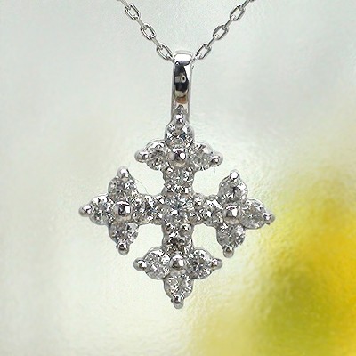 K18 クロス 十字架ダイヤモンド ネックレス 0.35ct 18金 イエローゴールド ピンクゴールド ホワイトゴールド 18k チェーン 品質保証書 女性 レディース ジュエリー アクセサリー 人気 おすすめ プレゼント ギフト 贈り物 送料無料 SSS