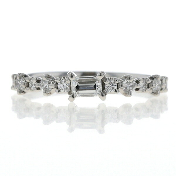 値下げ jupiter BLANTELIE Pt900 プラチナ リング ダイヤモンド 0.16ct preuve 証 一文字 ライン 現行 指輪 9号【新品仕上済】【zz】【中古】【送料無料】｜EverydayGoldrush