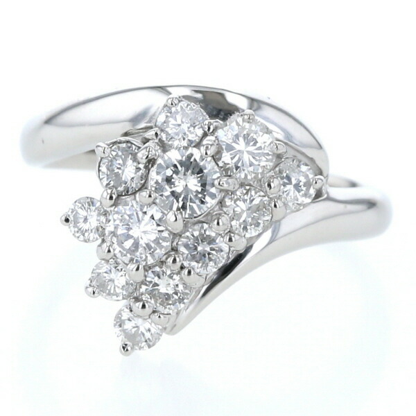 通信販売 値下げ Pt900 プラチナ リング ダイヤモンド1.02ct V字