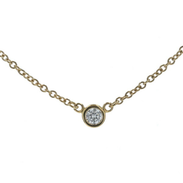 Tiffany & Co. バイザヤード　ゴールド　ネックレス TIFFANY&Co. ティファニー バイザヤード 約0.12ct ネックレス 18金 K18