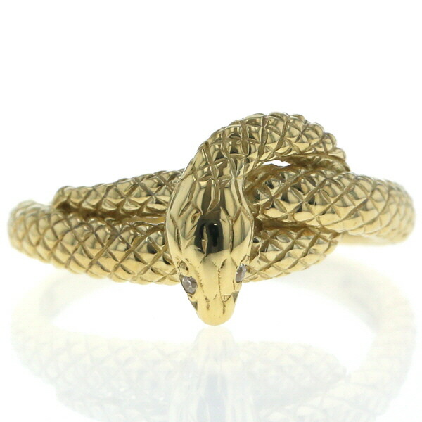 楽天市場】K18YG イエローゴールド リング ダイヤモンド 0.01ct 象