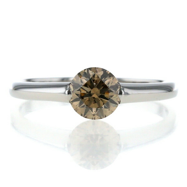 楽天市場】ブラウンダイヤモンド 0.625ct リング 12号 PT900 プラチナ