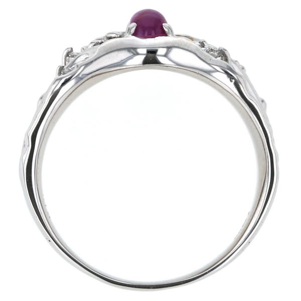 特别免费送货 指輪・リング Pt900 プラチナ リング スタールビー0.97ct 