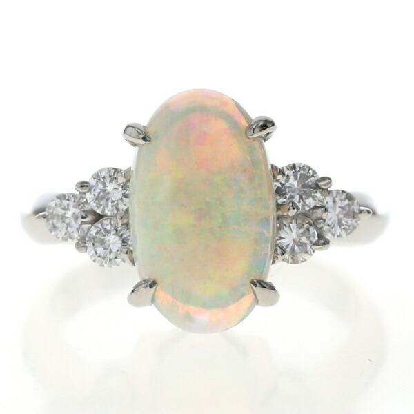 楽天市場】【ｾｰﾙ】ホワイトオパール 3.64ct リング 12号 PT900