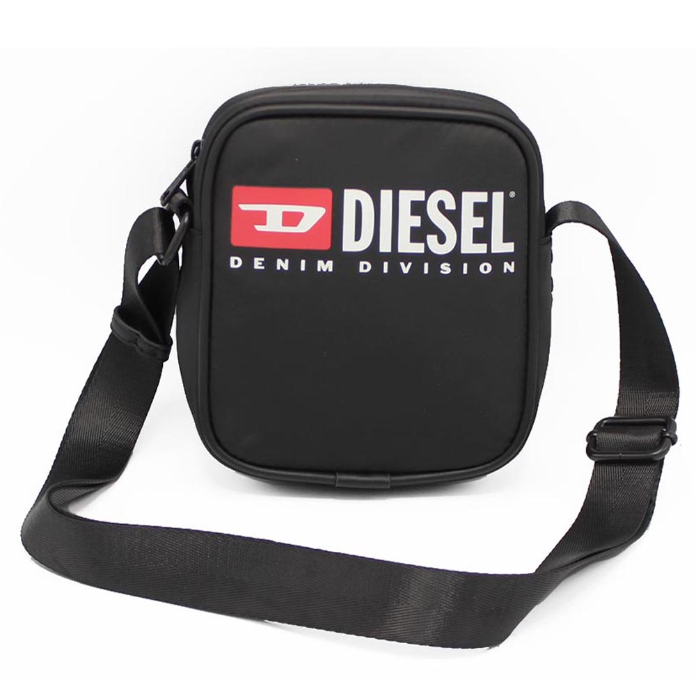 ディーゼル　DIESEL　ショルダーバッグ　X09553-P5480-T8013　ブラック　プリントロゴ　RINKE CROSSBODY　クロスボディバッグ　ななめがけ 10,313円