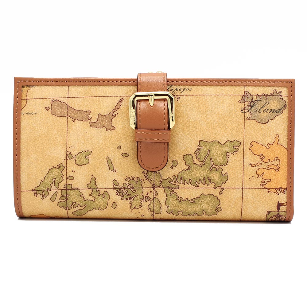 PRIMA CLASSE　　≪プリマクラッセ≫ 長財布・がま口ポケット　/　W010　-6000　(#108)　ベージュ地図柄　【送料無料】【★セール価格】 　※実際お送りする商品の柄は掲載画像１～２枚目の柄目をお送りいたします。 15,466円