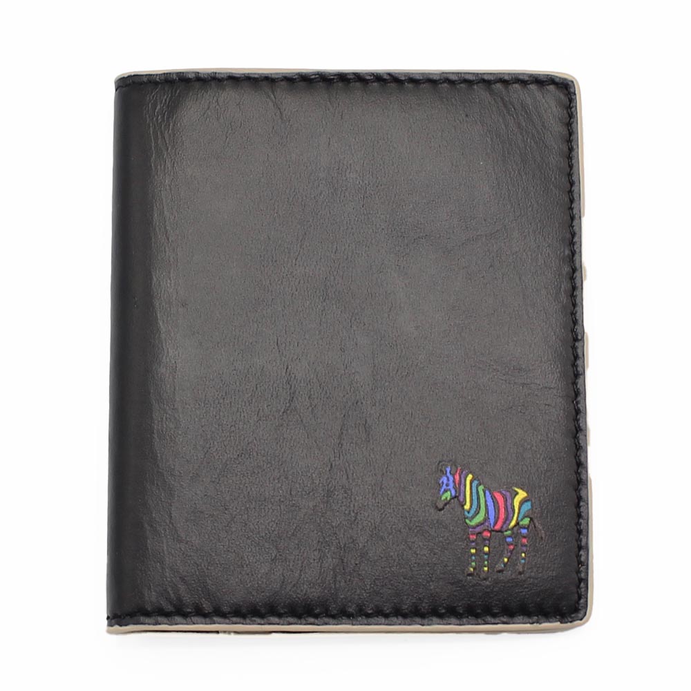 ■■■　訳あり特価商品　■■■　#288 　PS Paul Smith　　≪ピーエス ポールスミス≫ 　カードケース　M2A-6388-GZEBRA　シープスキン　羊革　ブラック　ゼブラマーク　 ※表面に小皺がございます。（掲載画像ご参照ください）