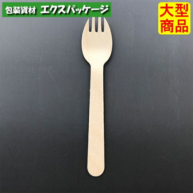 木製フォークスプーン　140　バラ(100本入透明袋)　3000枚入　10721000　ケース販売　大型商品　取り寄せ品　アサヒグリーン 9,234円