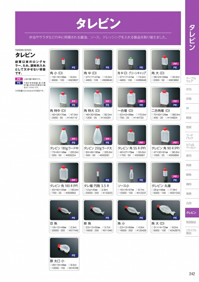 タレビン 角 中 (D) グリーンキャップ 4800個入 #286948 ケース販売 ...