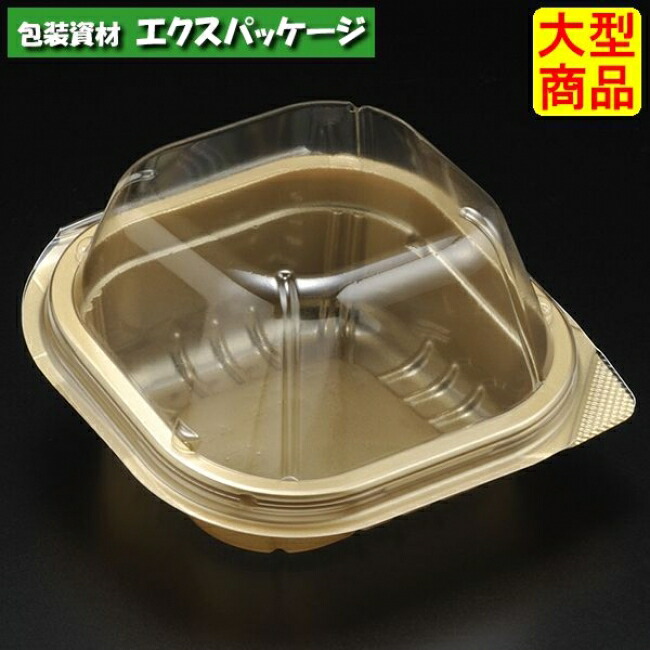 ユニコン　LS-角115-W3　ゴールド　本体・蓋一体　1200枚入　5K05356　ケース販売　大型商品　取り寄せ品　スミ画像