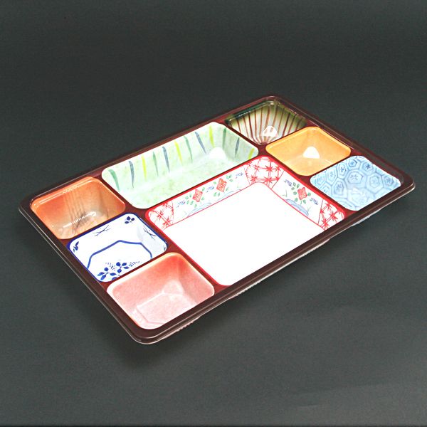 弁当トレー TSR-90-60 夢彩ごぜん 柄付 フタ付セット (レンジ対応) 900枚入 ケース販売 大型商品 取り寄せ品 タカギ産業 食器・カトラリー・グラス | intelligentageing.com.au