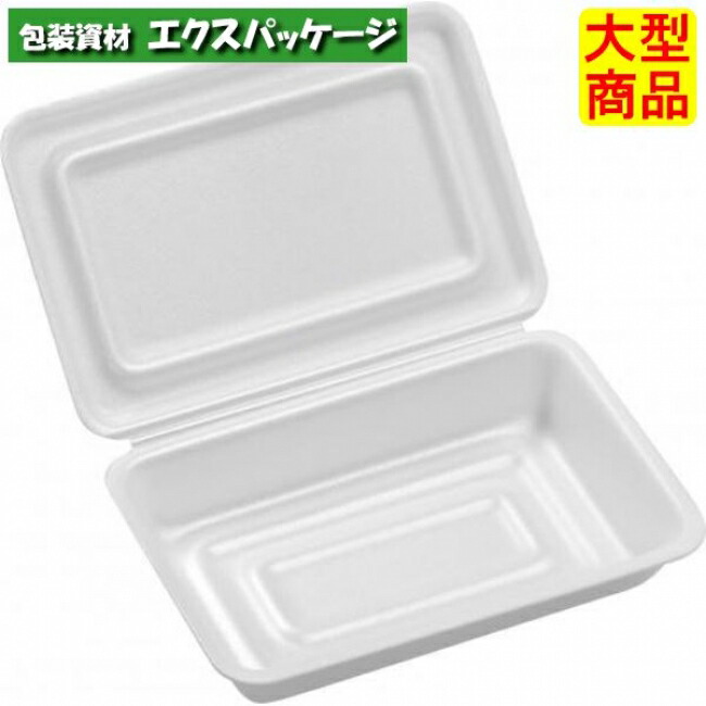 新文化折 角丸 中 白 本体・蓋一体 255×187×33(0)mm 600枚入 14550002 9UVW ケース販売 大型商品 取り寄せ品 エフピコ