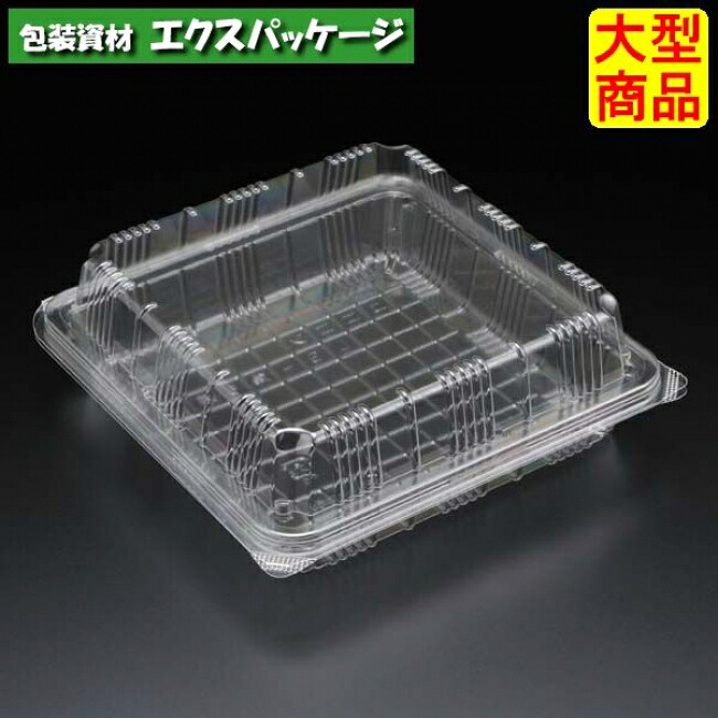 ユニコン　LS-角6(盛)　透明　400枚入　本体・蓋一体　5LK6160　ケース販売　大型商品　取り寄せ品　スミ